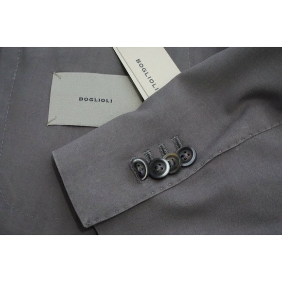 Boglioli K Jacket Gray Lightweight Wool Unstructured Sport Coat Jacket Sz 40 NEW